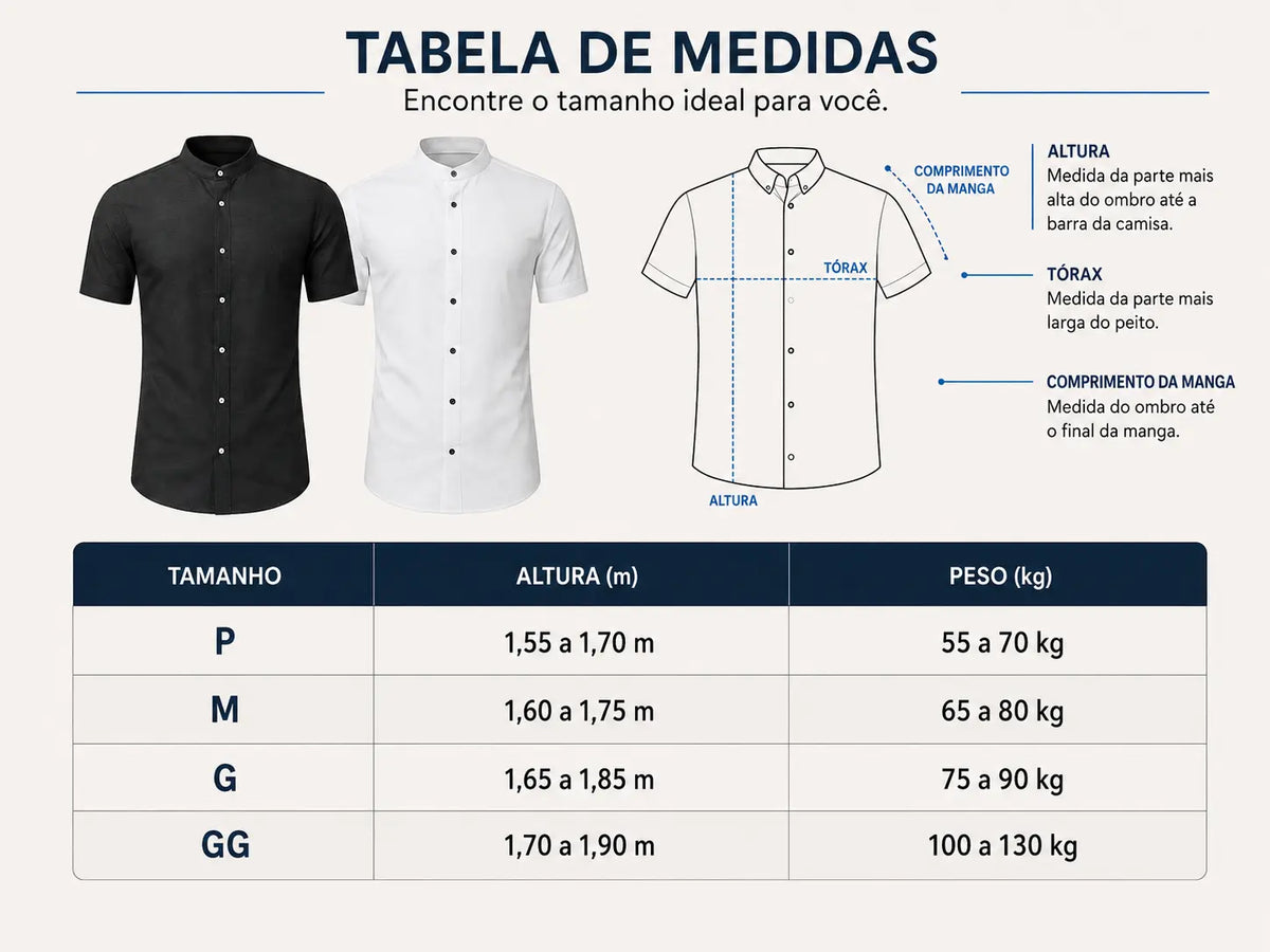 Camisas Gola Padre Premium